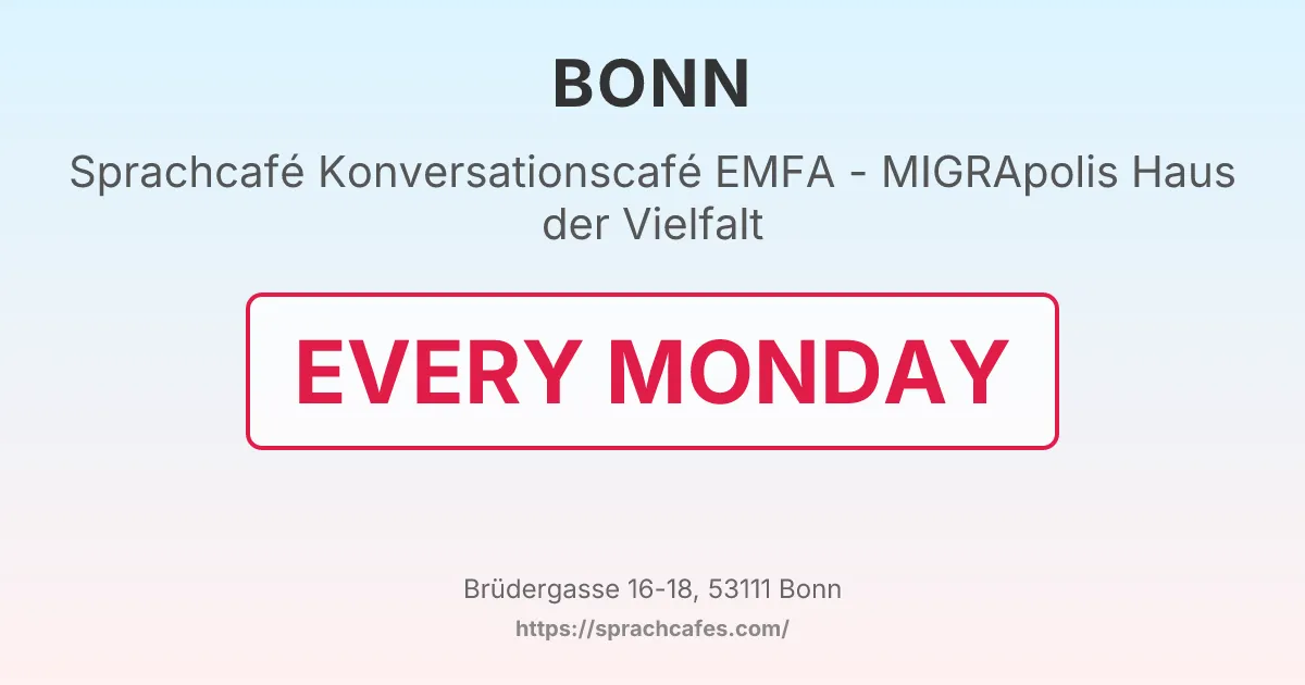 Konversationscafé EMFA - MIGRApolis Haus der Vielfalt – event photo