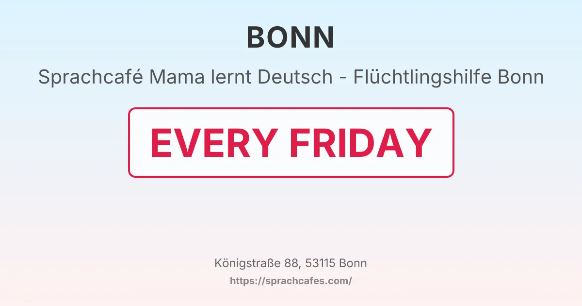 Mama lernt Deutsch - Flüchtlingshilfe Bonn – event photo