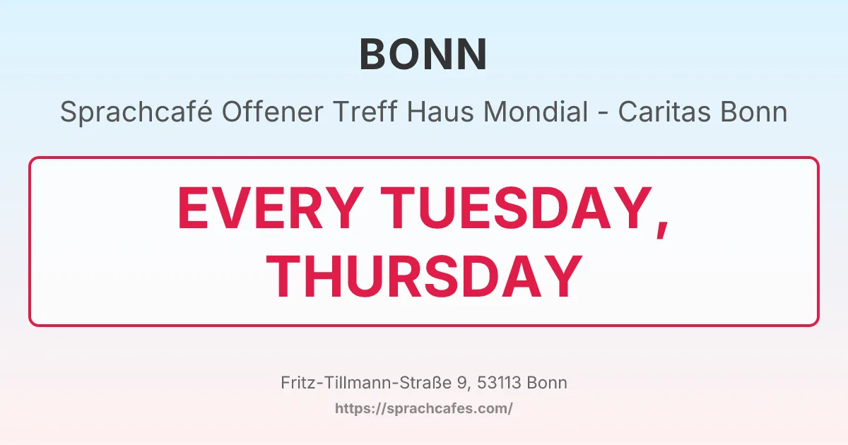 Offener Treff Haus Mondial - Caritas Bonn – event photo