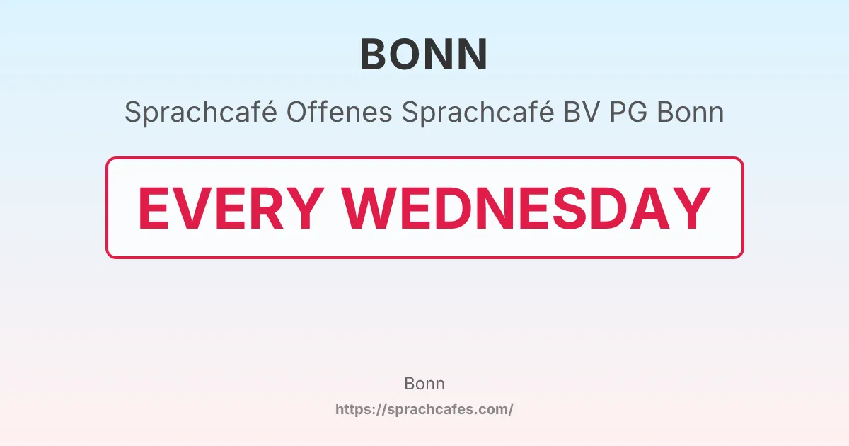 Offenes Sprachcafé BV PG Bonn – event photo