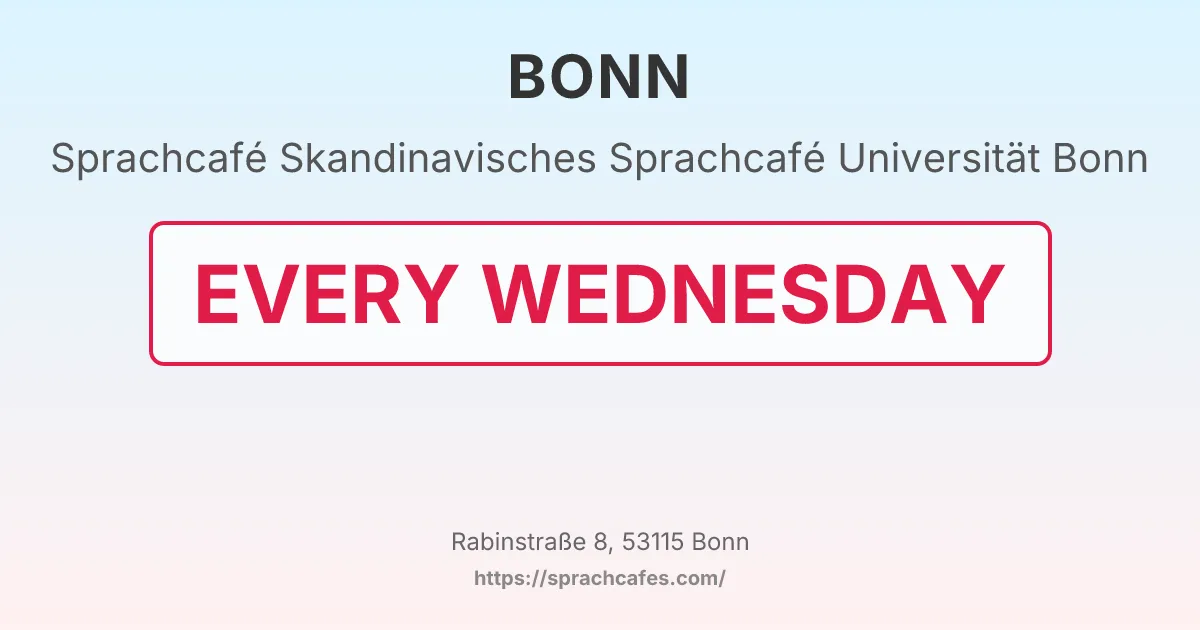 Skandinavisches Sprachcafé Universität Bonn – event photo