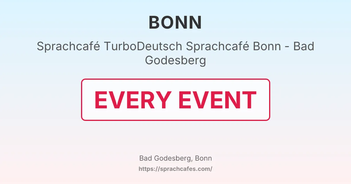 TurboDeutsch Sprachcafé Bonn - Bad Godesberg – event photo