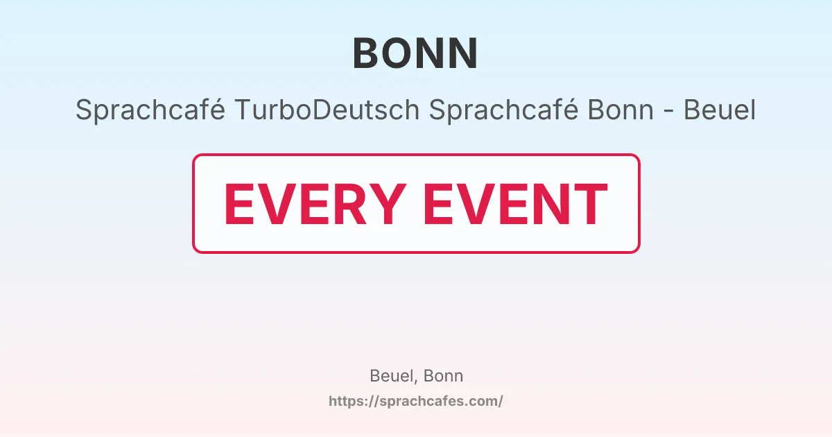 TurboDeutsch Sprachcafé Bonn - Beuel – event photo