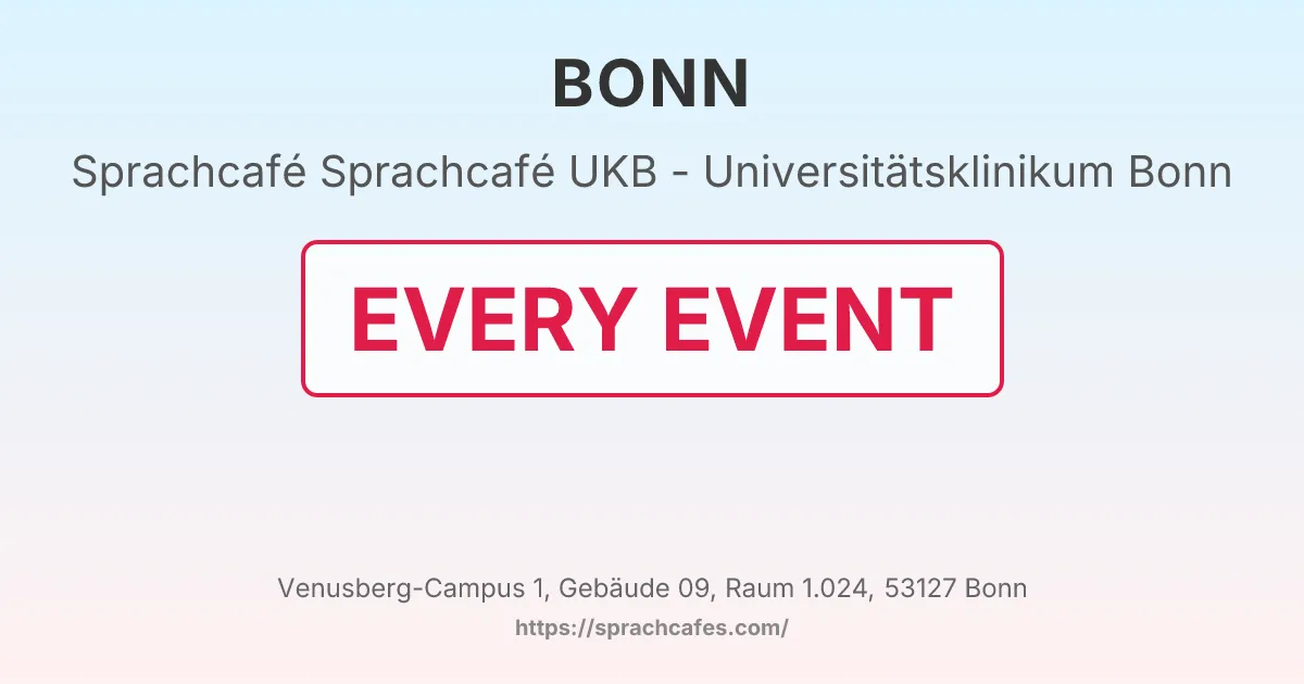 Sprachcafé UKB - Universitätsklinikum Bonn – event photo