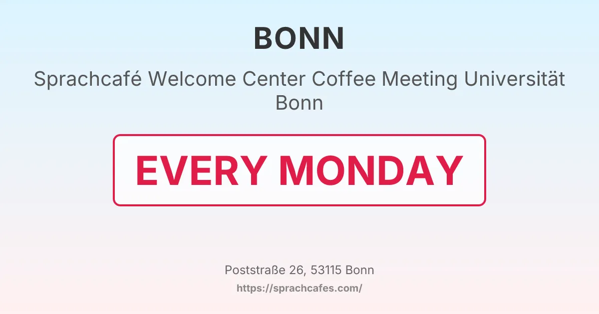 Welcome Center Coffee Meeting Universität Bonn – event photo