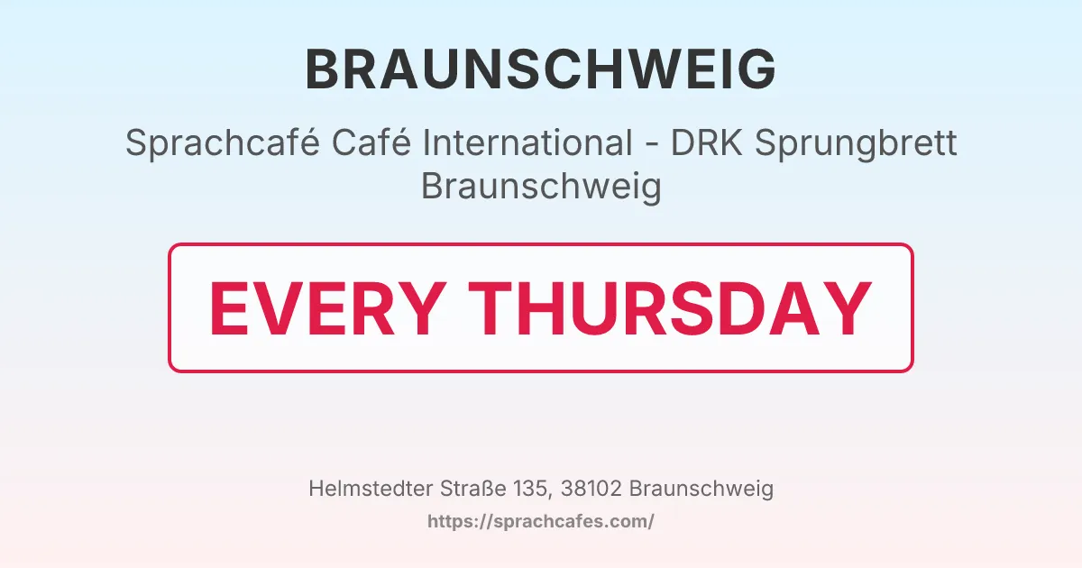 Café International - DRK Sprungbrett Braunschweig – event photo