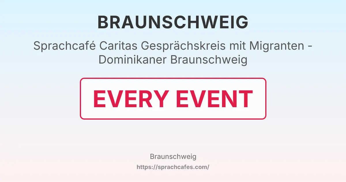 Caritas Gesprächskreis mit Migranten - Dominikaner Braunschweig – event photo