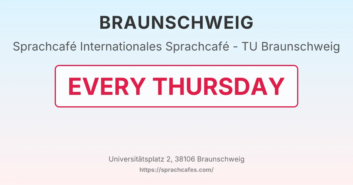 Internationales Sprachcafé - TU Braunschweig – event photo