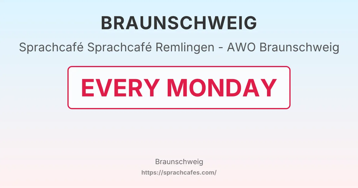 Sprachcafé Remlingen - AWO Braunschweig – event photo