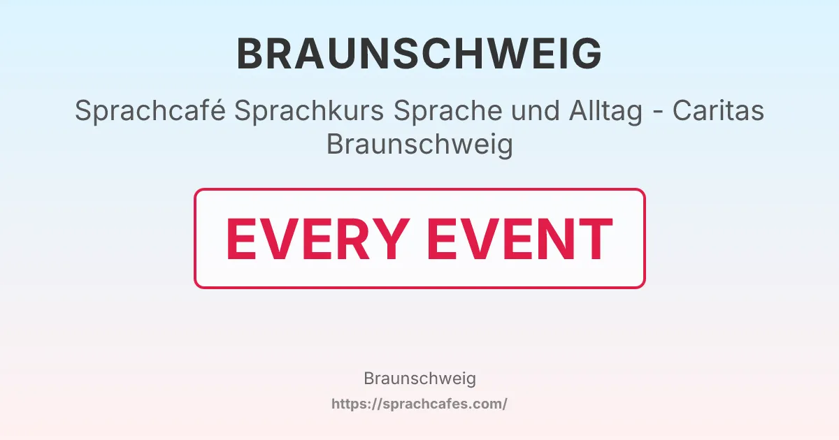 Sprachkurs Sprache und Alltag - Caritas Braunschweig – event photo