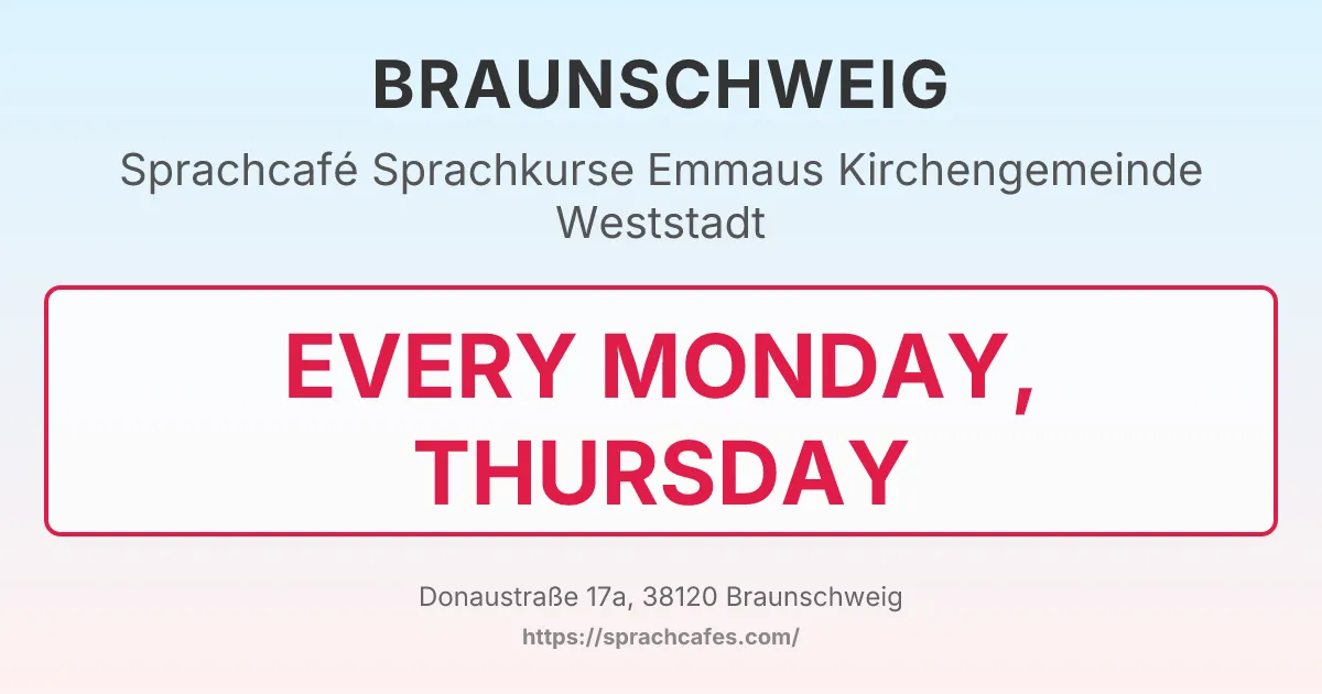 Sprachkurse Emmaus Kirchengemeinde Weststadt – event photo