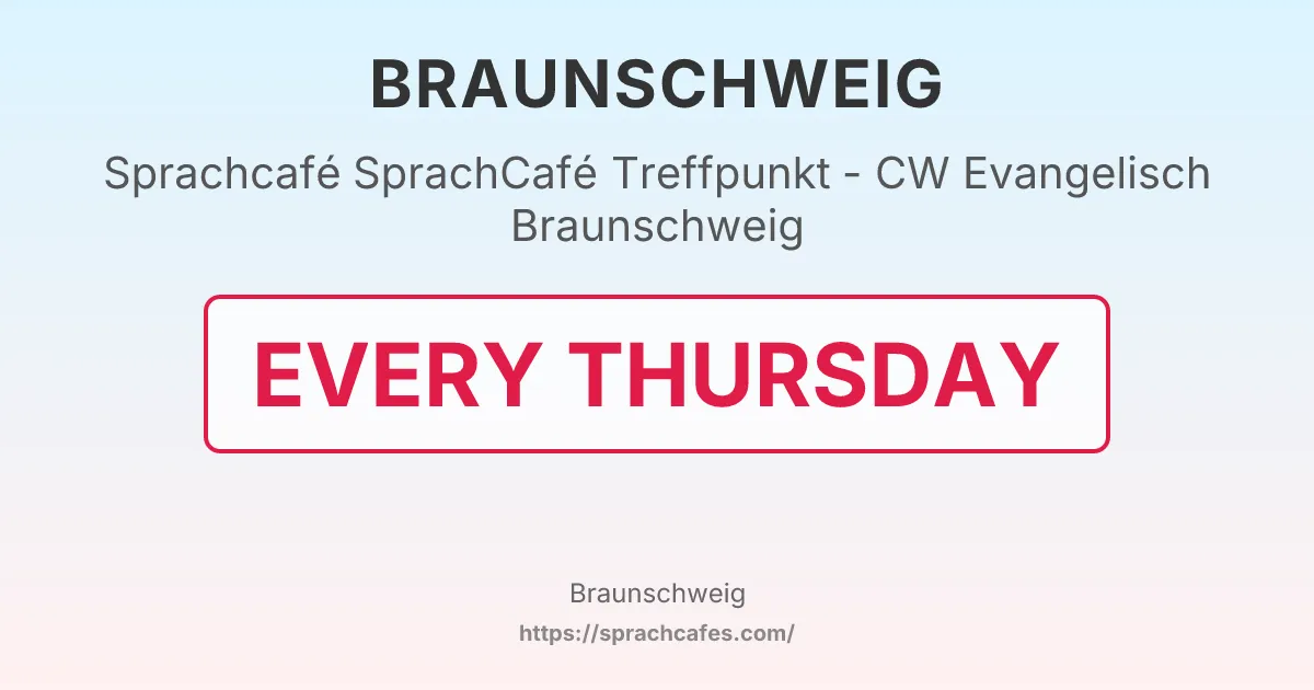 SprachCafé Treffpunkt - CW Evangelisch Braunschweig – event photo