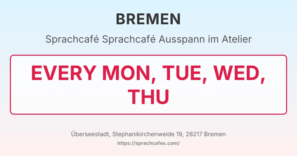 Sprachcafé Ausspann im Atelier – event photo