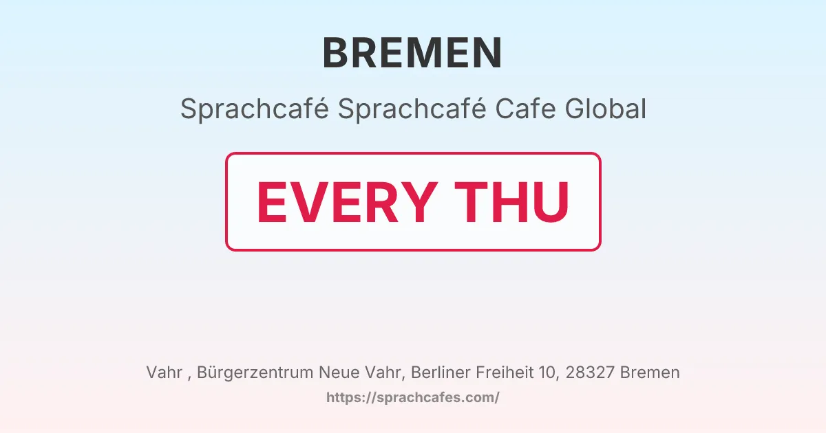 Sprachcafé Cafe Global – event photo