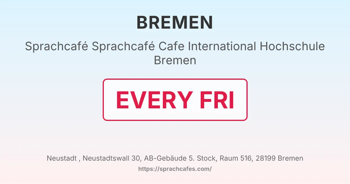 Sprachcafé Cafe International Hochschule Bremen – event photo
