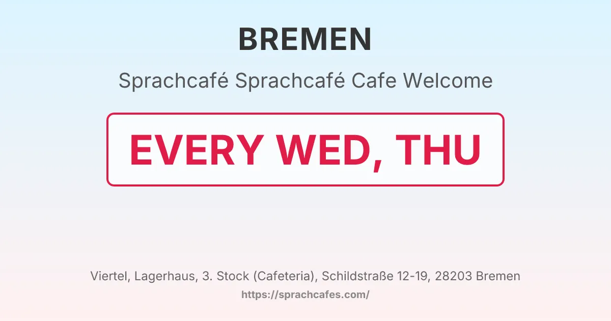 Sprachcafé Cafe Welcome – event photo