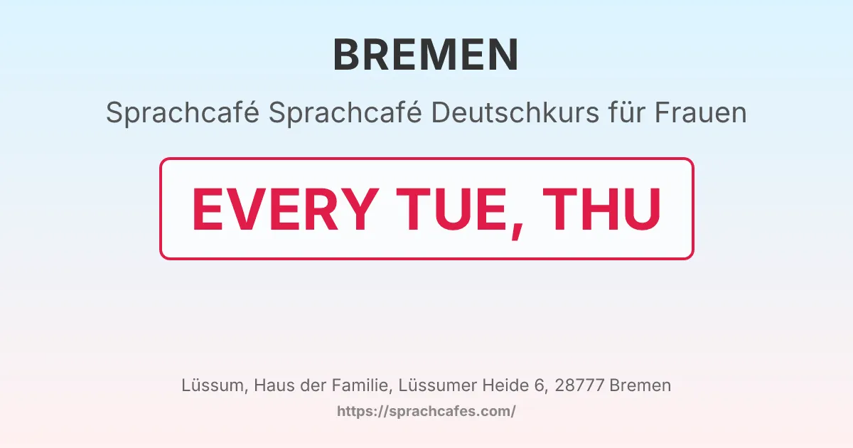 Sprachcafé Deutschkurs für Frauen – event photo