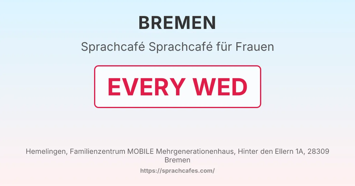 Sprachcafé für Frauen – event photo