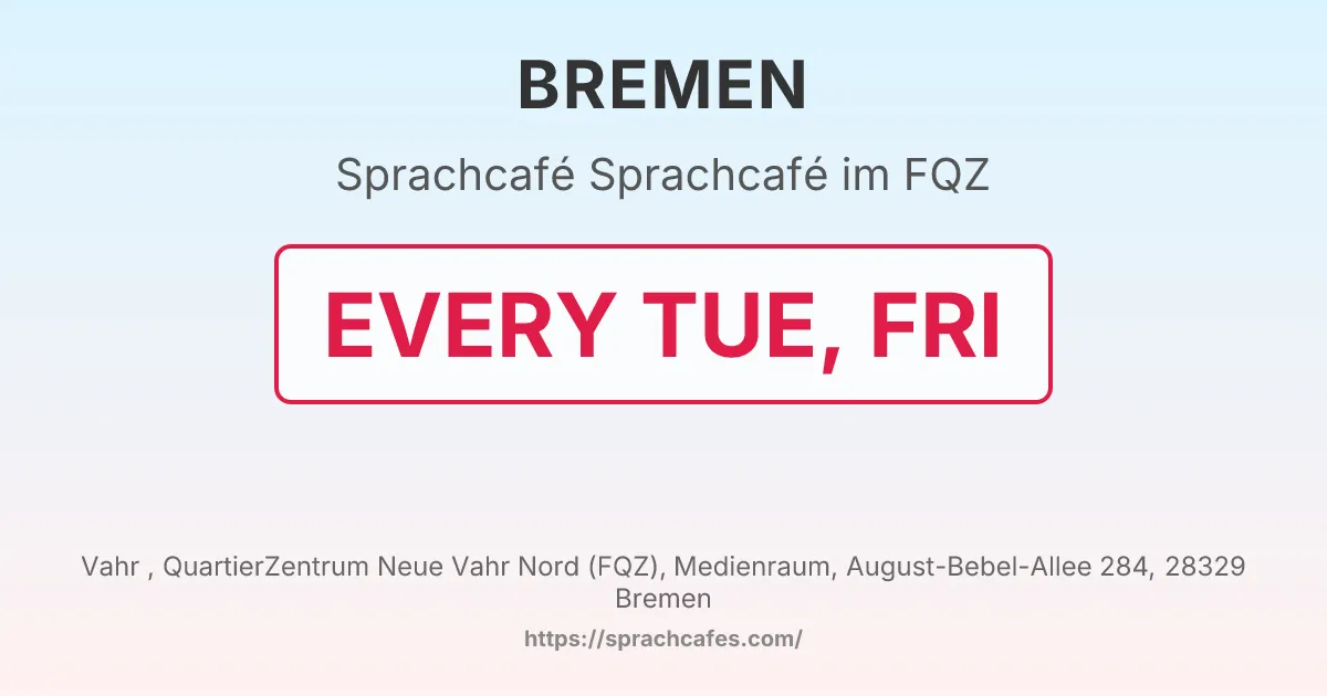 Sprachcafé im FQZ – event photo