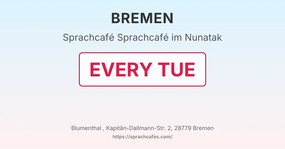 Sprachcafé im Nunatak – event photo