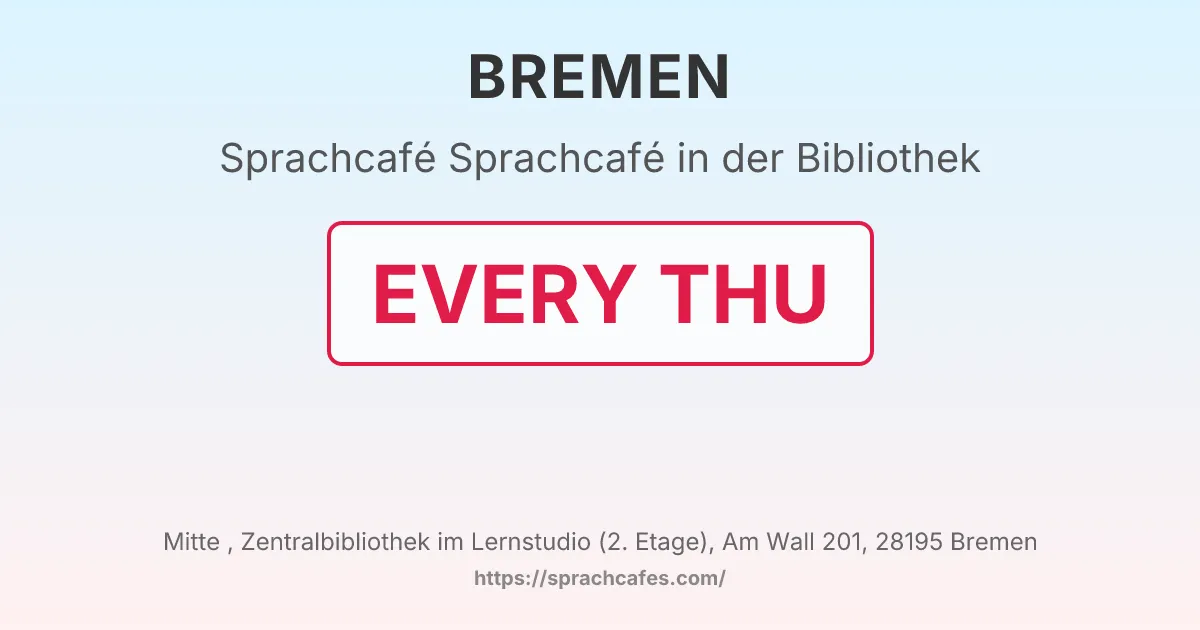 Sprachcafé in der Bibliothek – event photo