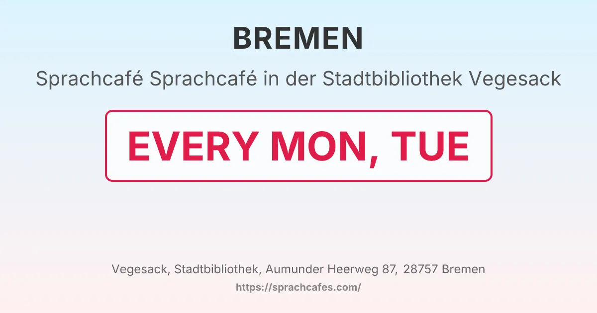 Sprachcafé in der Stadtbibliothek Vegesack – event photo