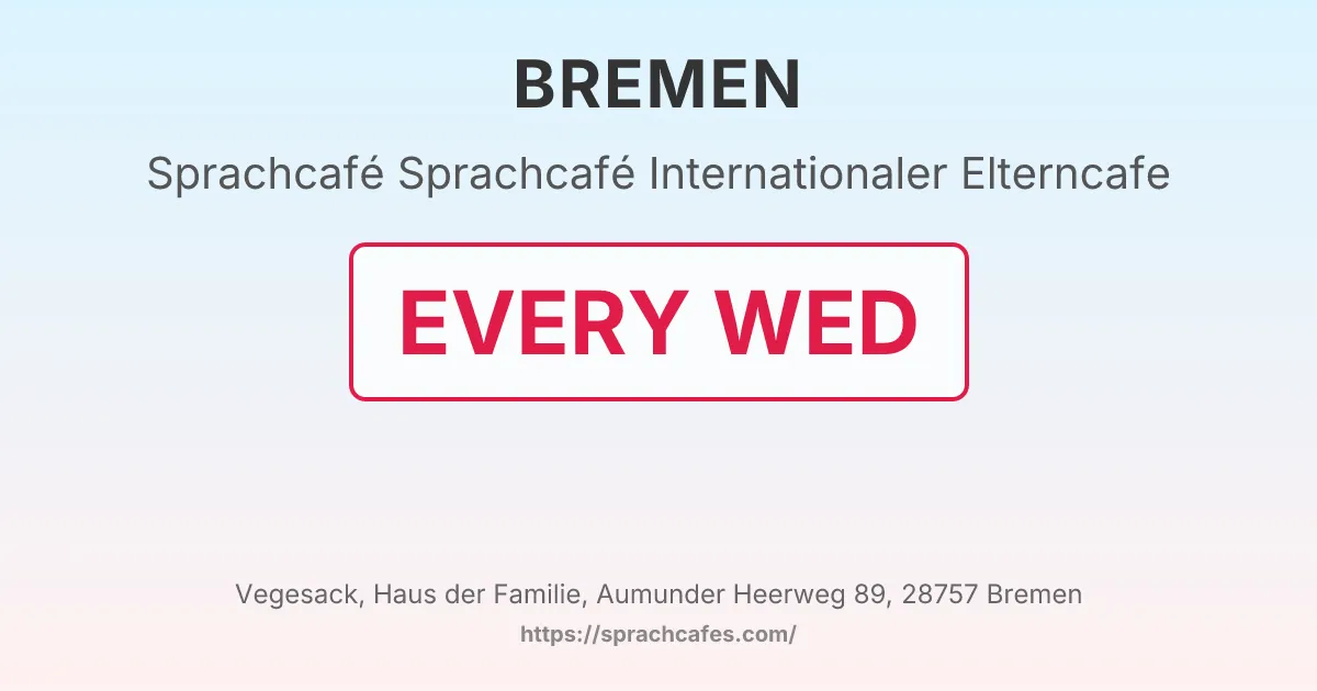 Sprachcafé Internationaler Elterncafe – event photo