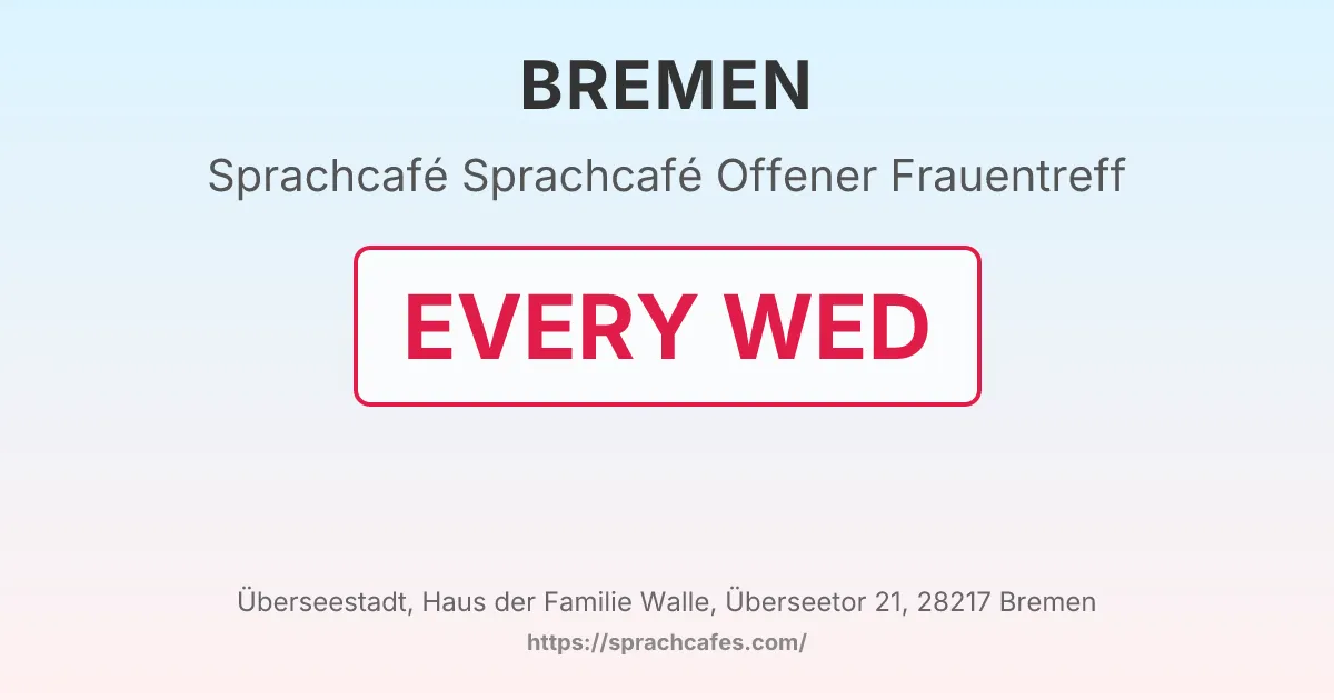 Sprachcafé Offener Frauentreff – event photo