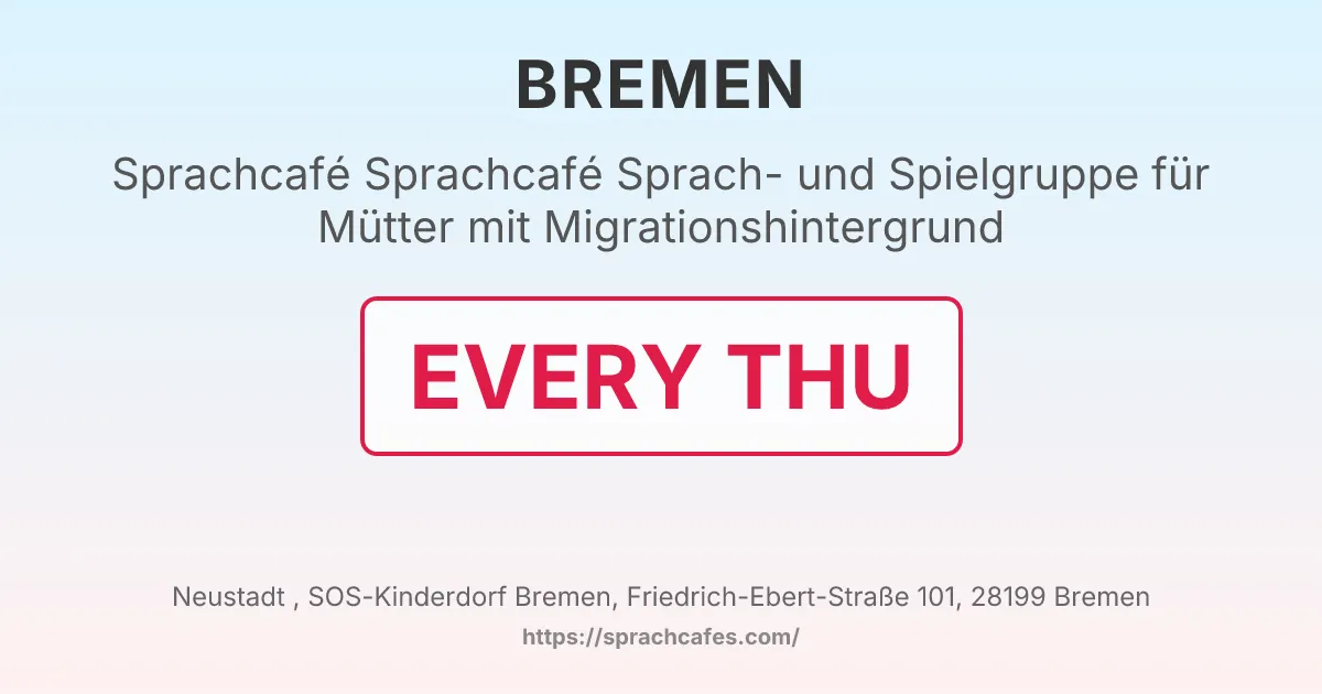 Sprachcafé Sprach- und Spielgruppe für Mütter mit Migrationshintergrund – event photo
