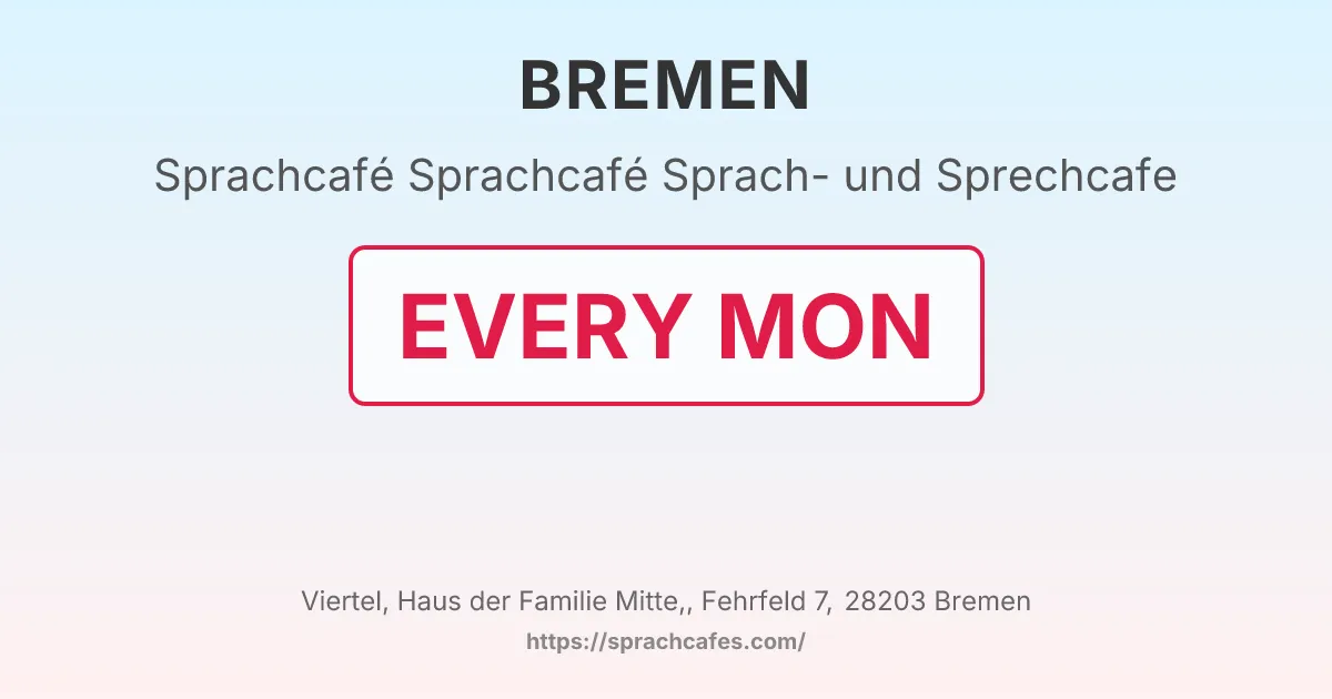 Sprachcafé Sprach- und Sprechcafe – event photo