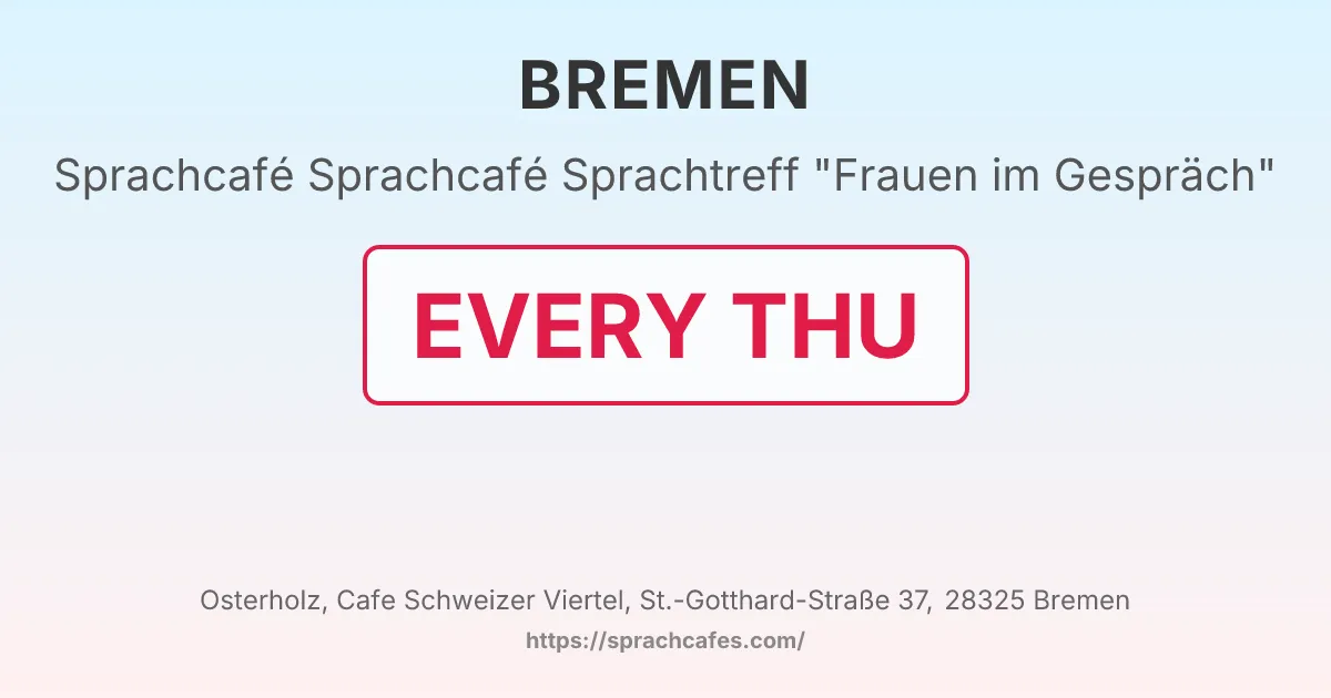 Sprachcafé Sprachtreff "Frauen im Gespräch" – event photo