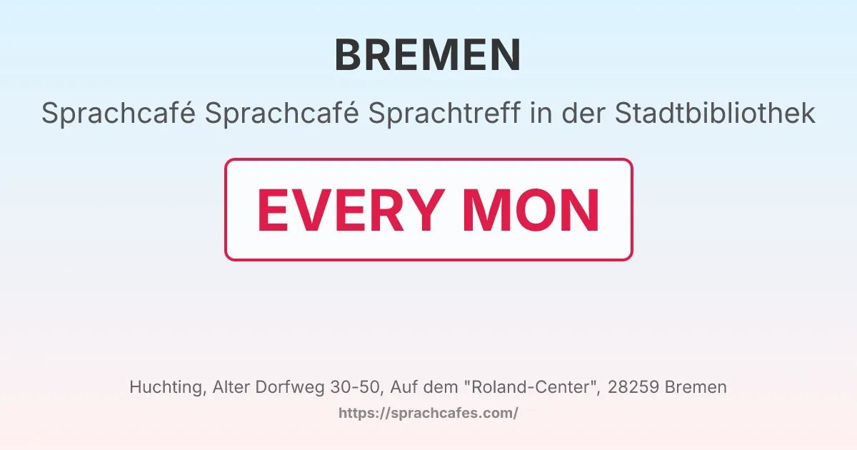 Sprachcafé Sprachtreff in der Stadtbibliothek – event photo
