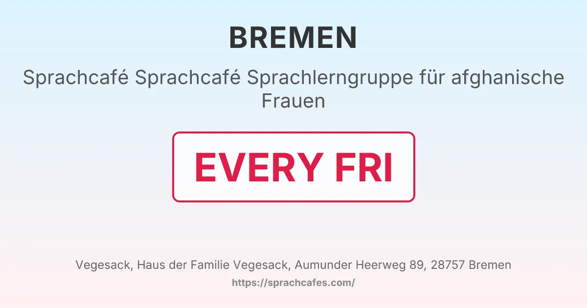 Sprachcafé Sprachlerngruppe für afghanische Frauen – event photo