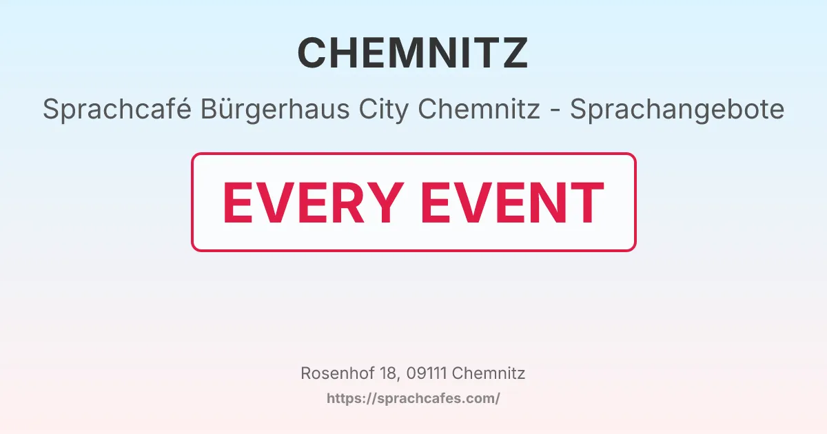 Bürgerhaus City Chemnitz - Sprachangebote – event photo