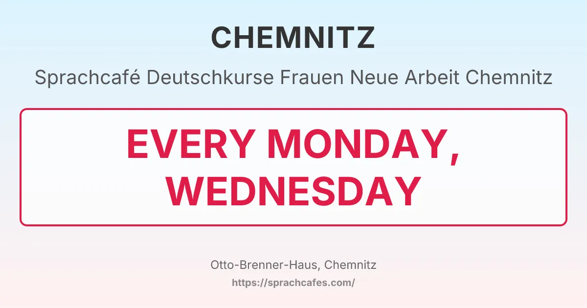 Deutschkurse Frauen Neue Arbeit Chemnitz – event photo