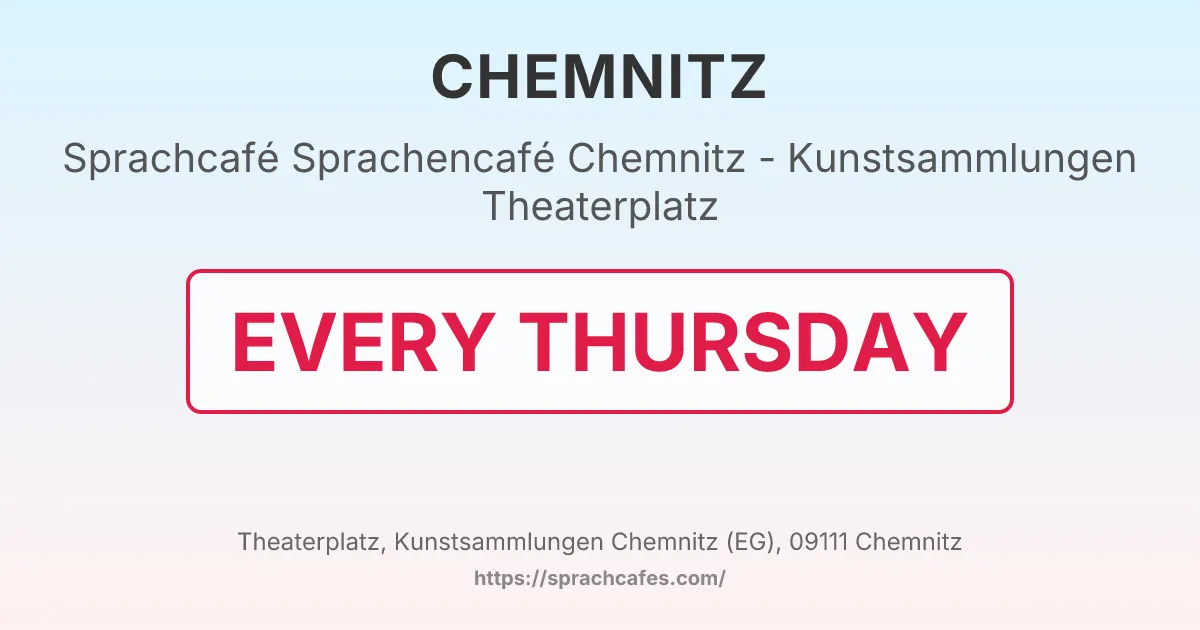 Sprachencafé Chemnitz - Kunstsammlungen Theaterplatz – event photo