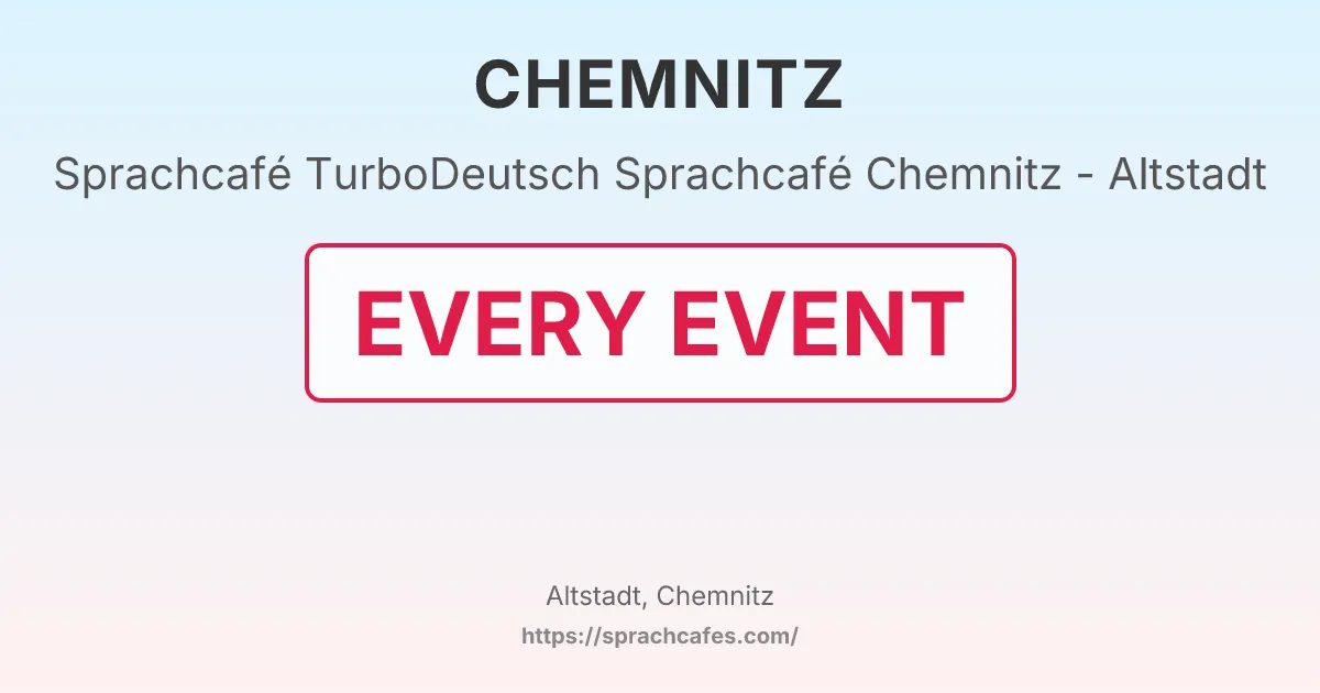 TurboDeutsch Sprachcafé Chemnitz - Altstadt – event photo