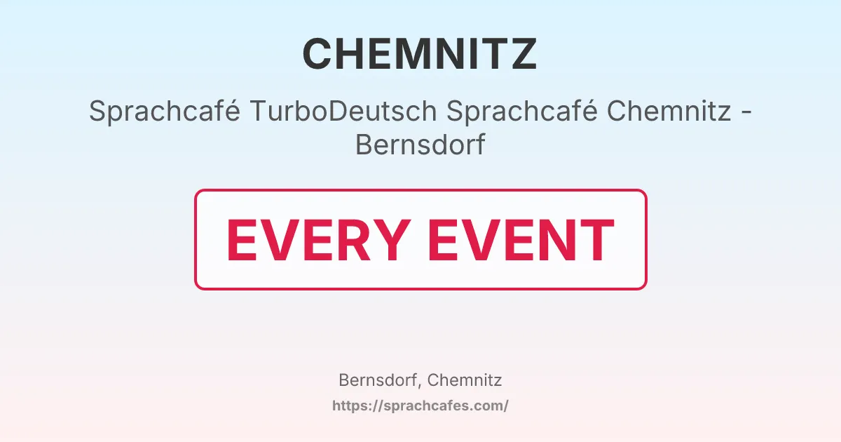 TurboDeutsch Sprachcafé Chemnitz - Bernsdorf – event photo