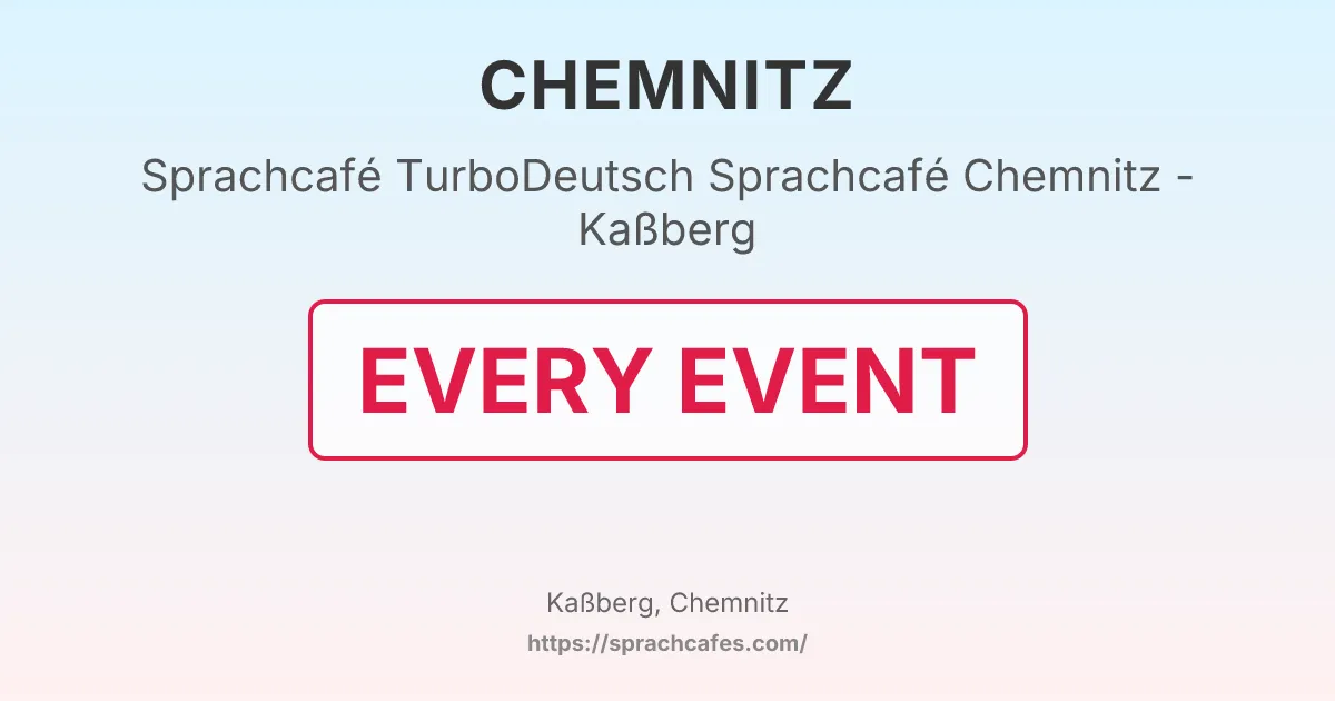 TurboDeutsch Sprachcafé Chemnitz - Kaßberg – event photo