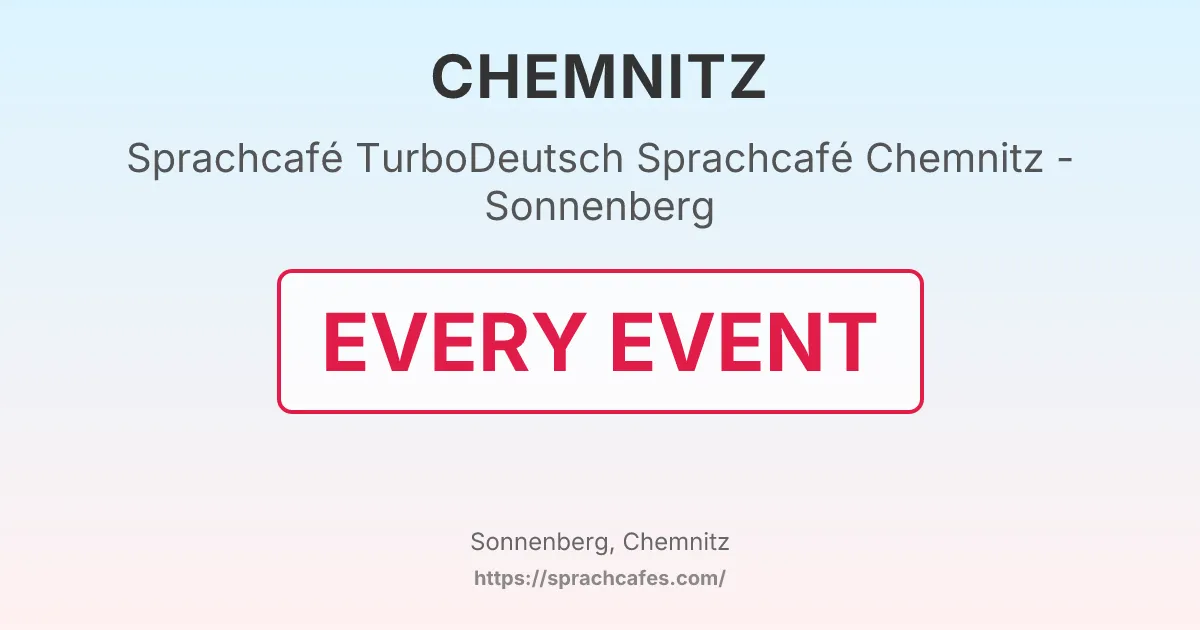 TurboDeutsch Sprachcafé Chemnitz - Sonnenberg – event photo