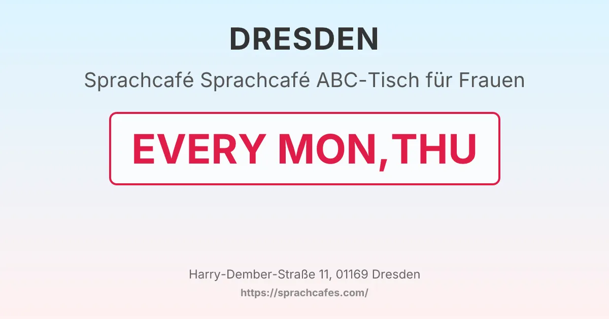 Sprachcafé ABC-Tisch für Frauen – event photo