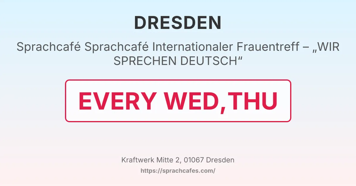 Sprachcafé Internationaler Frauentreff – „WIR SPRECHEN DEUTSCH“ – event photo