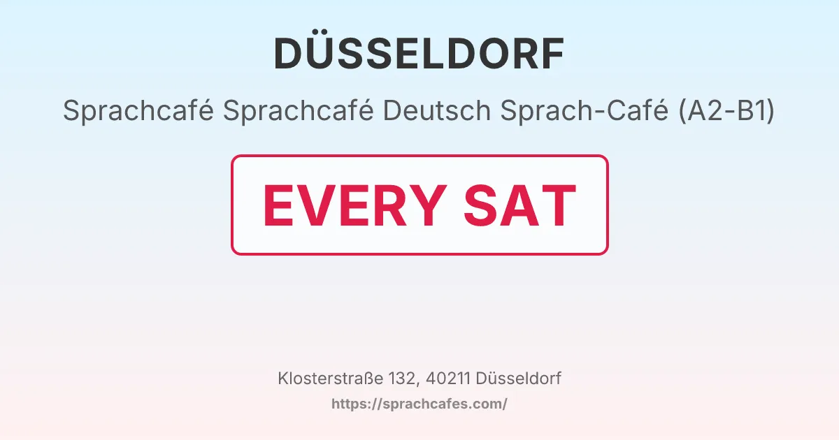 Sprachcafé Deutsch Sprach-Café (A2-B1) – event photo