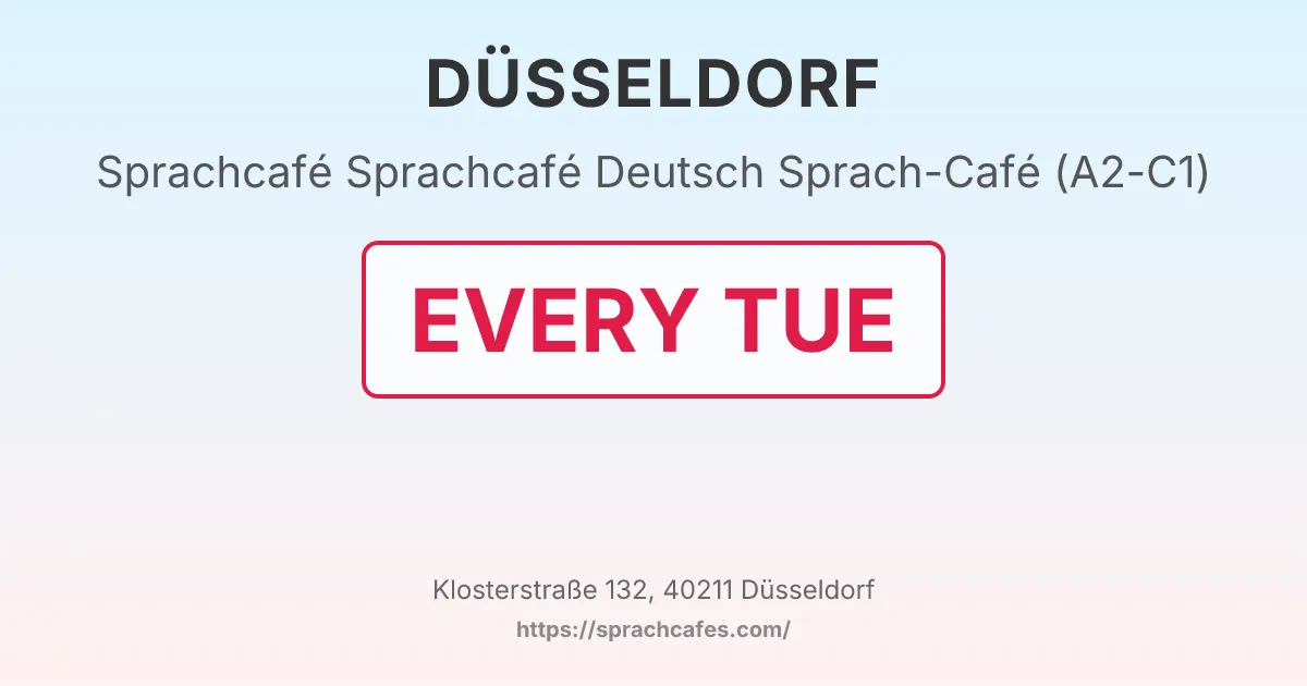 Sprachcafé Deutsch Sprach-Café (A2-C1) – event photo