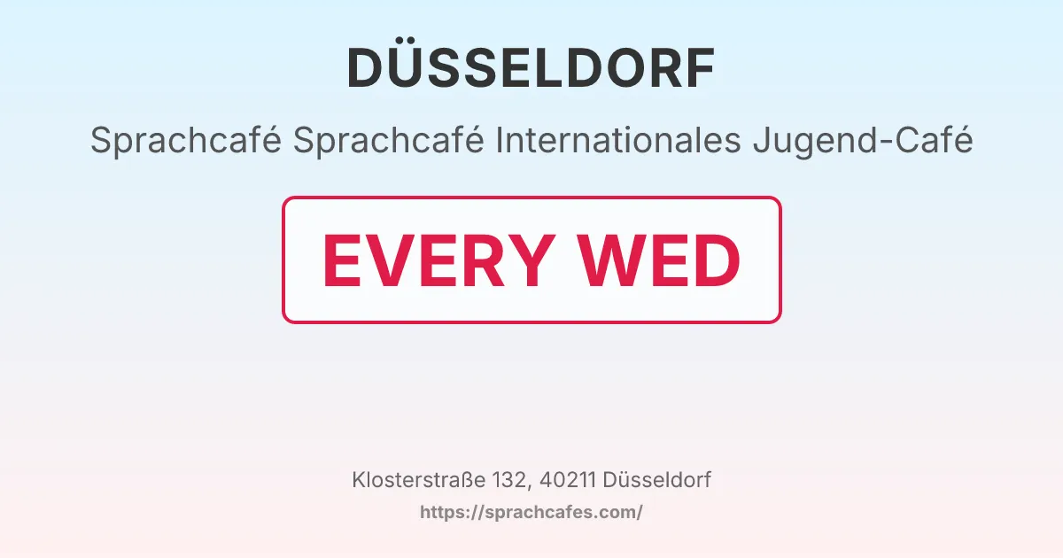 Sprachcafé Internationales Jugend-Café – event photo