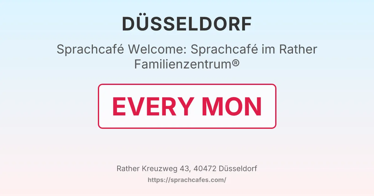 Welcome: Sprachcafé im Rather Familienzentrum® – event photo