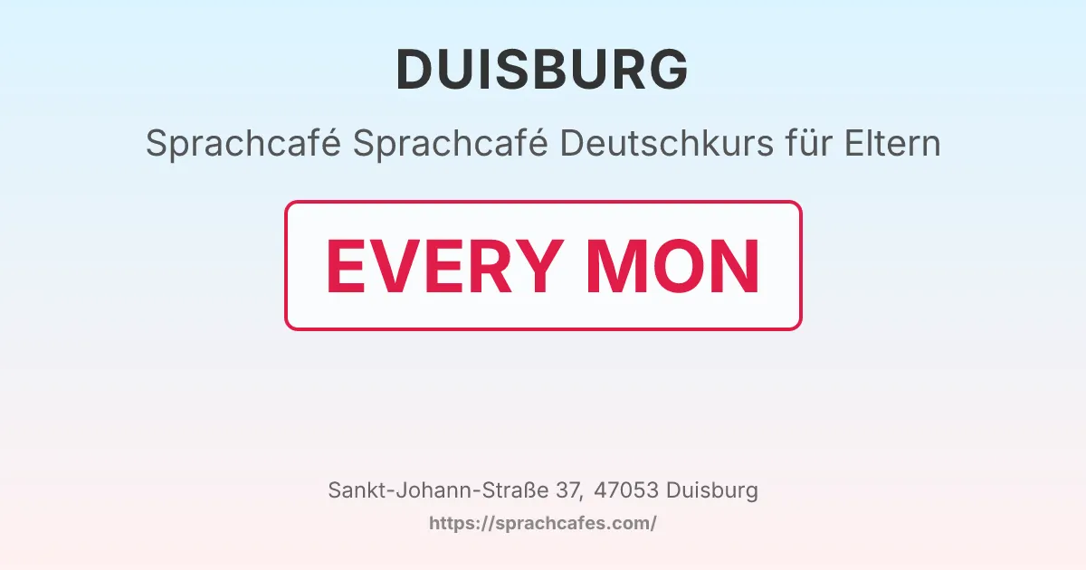 Sprachcafé Deutschkurs für Eltern – event photo
