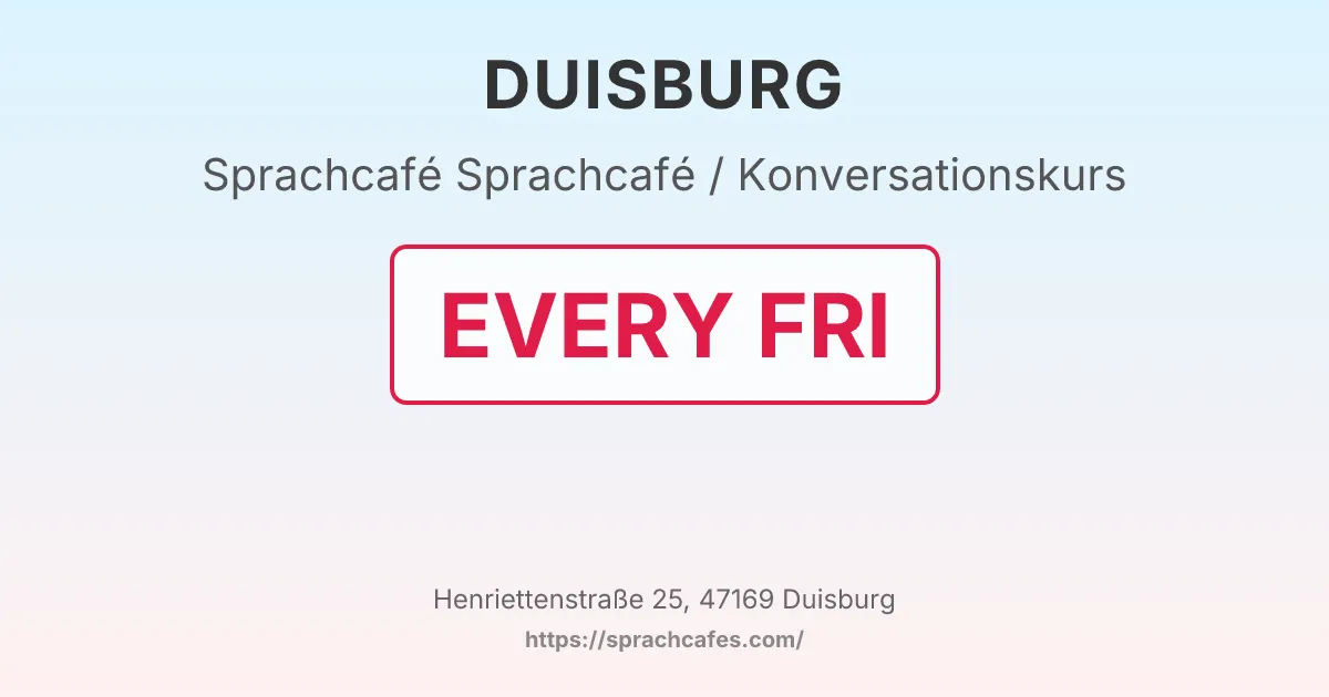 Sprachcafé / Konversationskurs – event photo