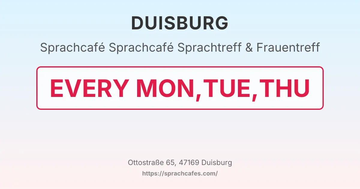 Sprachcafé Sprachtreff & Frauentreff – event photo