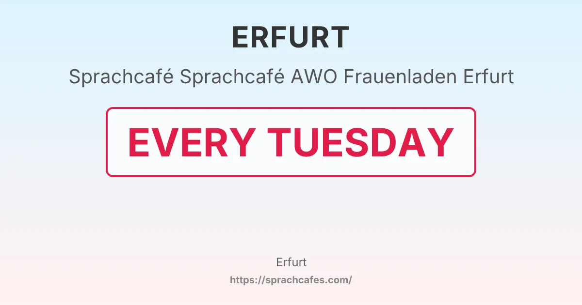 Sprachcafé AWO Frauenladen Erfurt – event photo